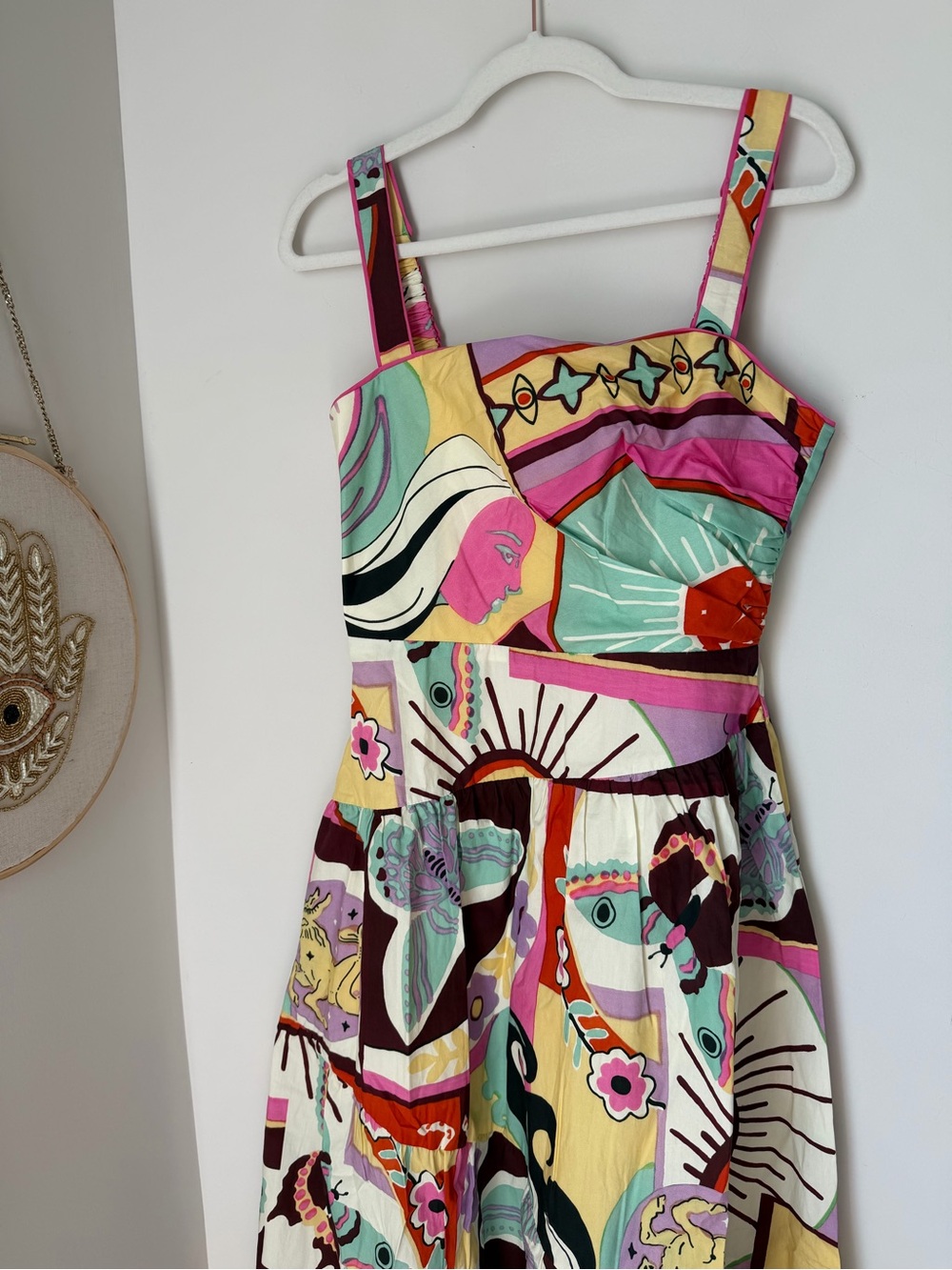 Ciebon colorful zodiac print cotton sleeveless midi dress - Picture 2 of 10